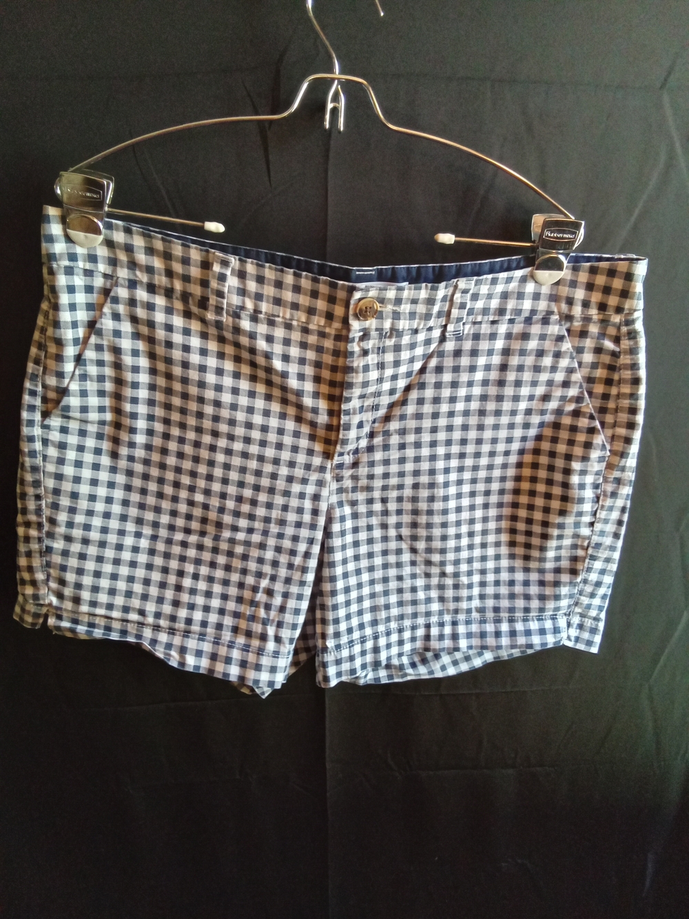 Old Navy Blue and White Gingham Bermuda Shorts